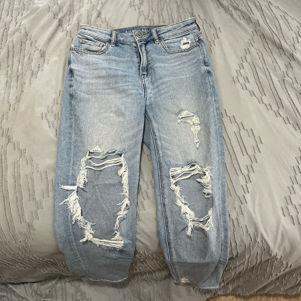 American Eagle Ripped Mom Jeans